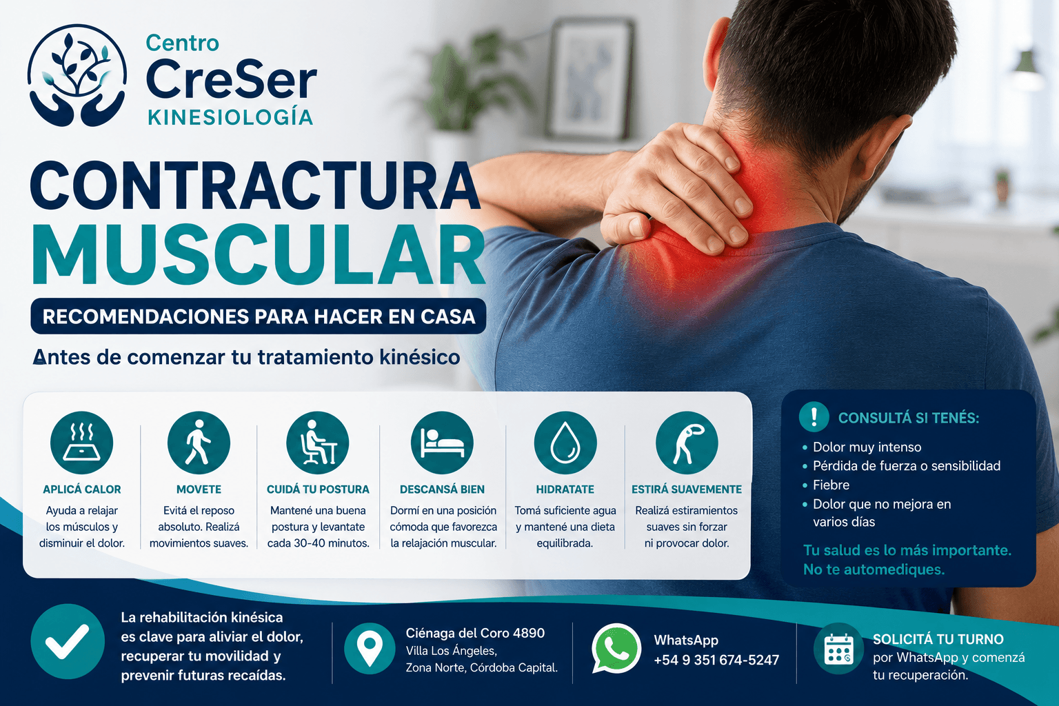Contractura muscular | Tratamiento kinésico en Córdoba